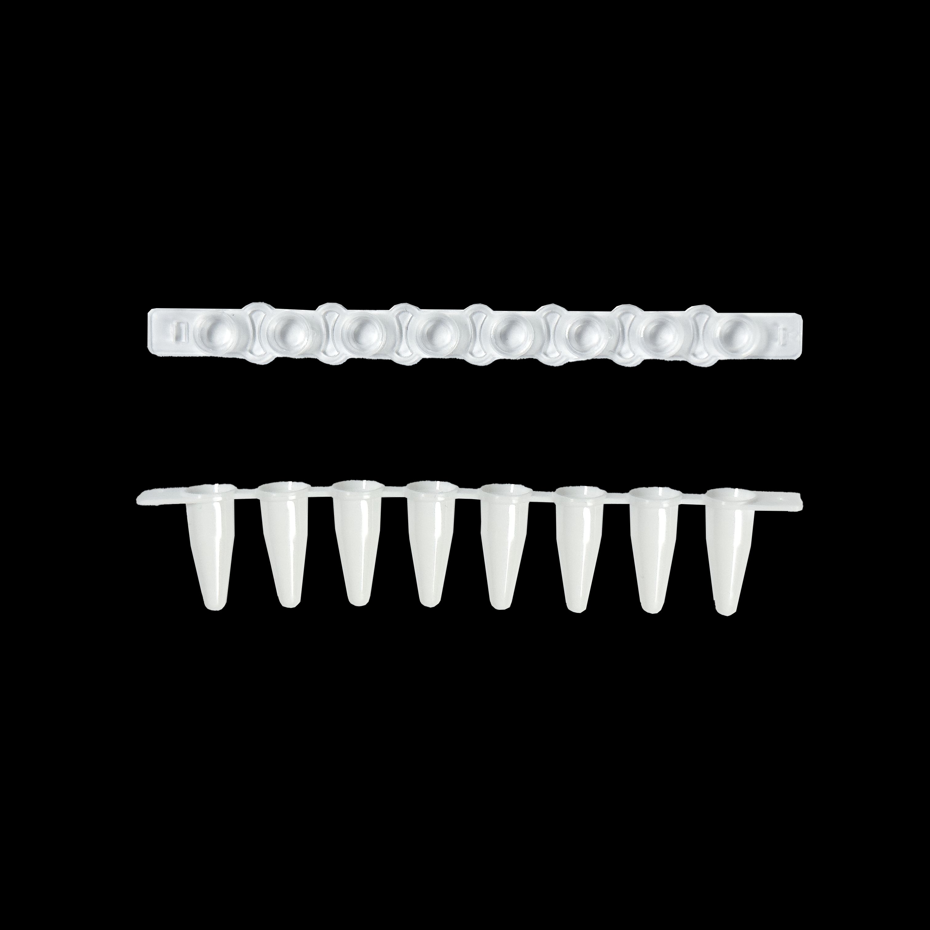 Мікропробірки "MR", 0.1 мл для ПЛР в стрипі по 8 штук, з кришкою, вільні від ДНКаз, РНКаз, білі